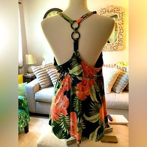 Kona Sol tropical bathing suit top razor back size 22w